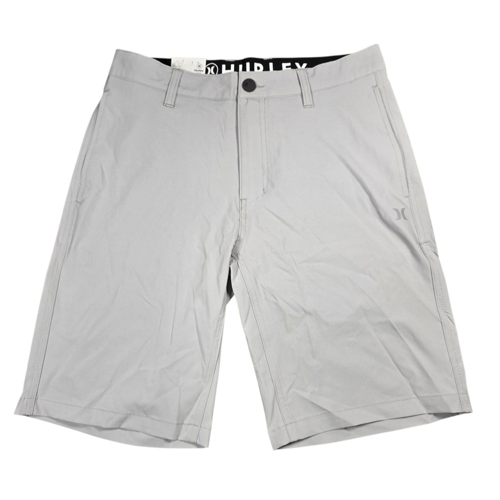 Hurley Mens All Day Hybrid Shorts Light Stone Grey Quick Dry Stretch Size 30 NWT